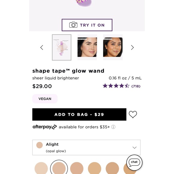 NIB Tarte shape tape glow wand sheer liquid brightener Alight - Picture 2 of 9